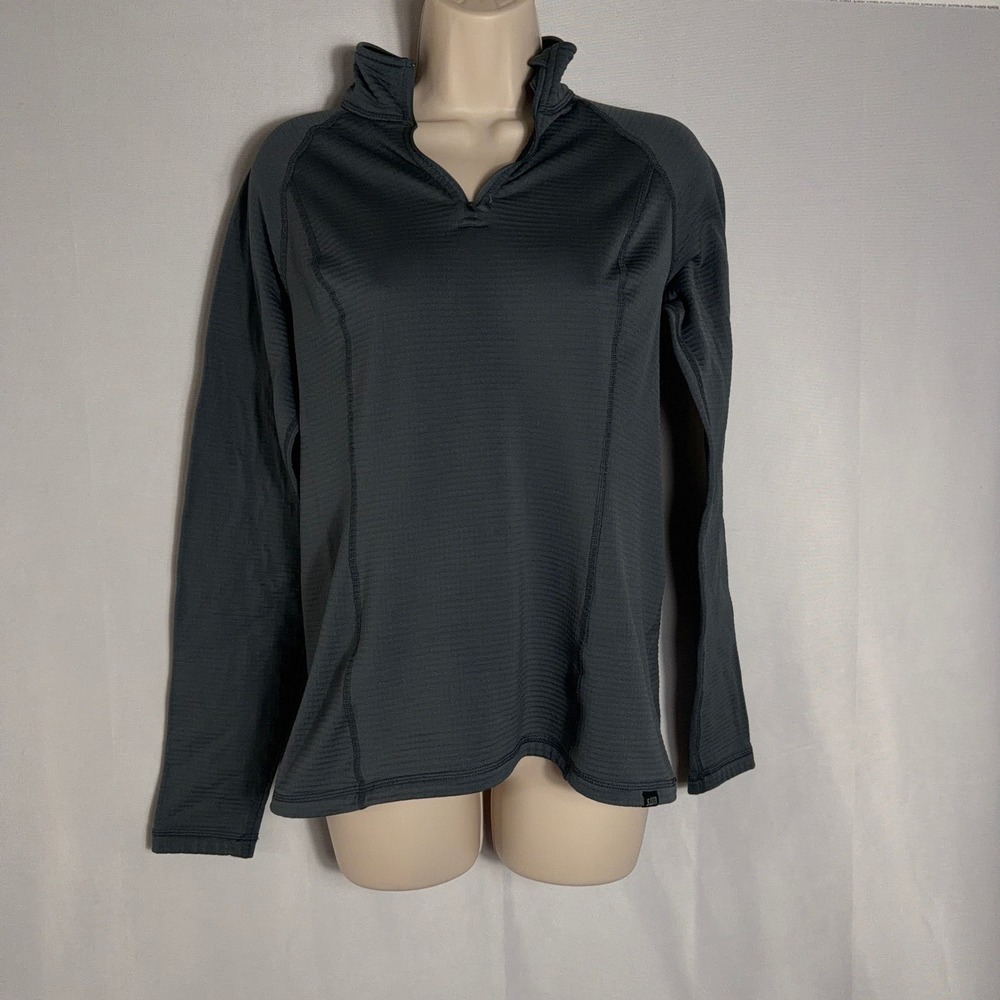 5.11 Tactical Pullover Grid Fleece Quarter Zip Small Textured Gray Womens